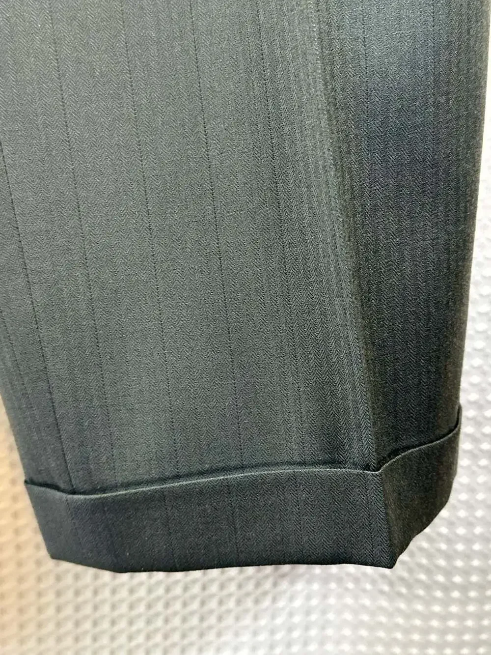Vintage Canali Milano 2-Piece Suit Pinstripe Wool  Green
